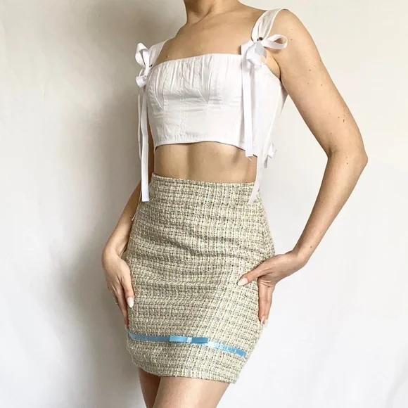 Tweed ribbon skirt new arrivals